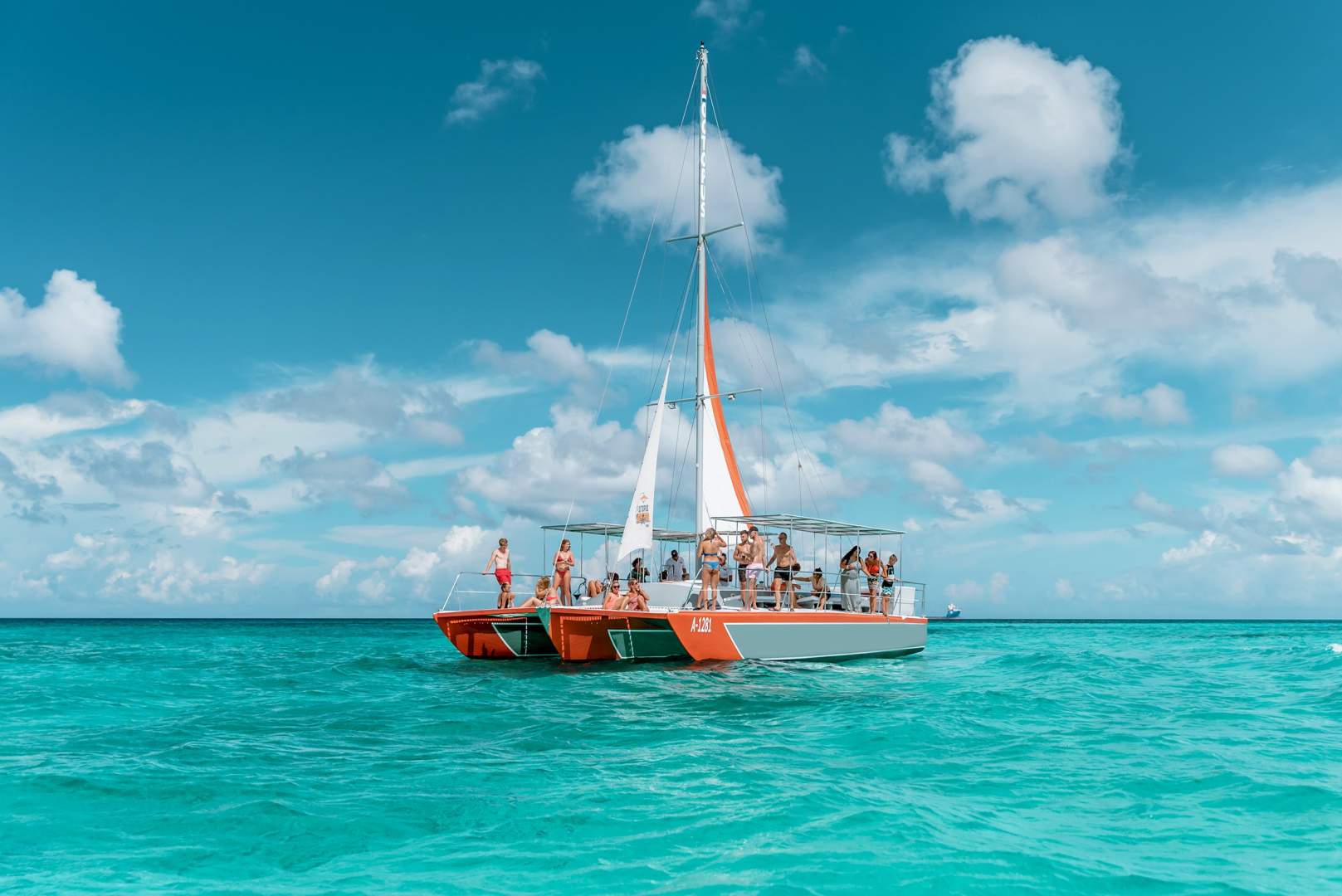 catamaran boat in aruba