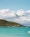 Plane lands over St. Jean Bay to St. Barts Airport