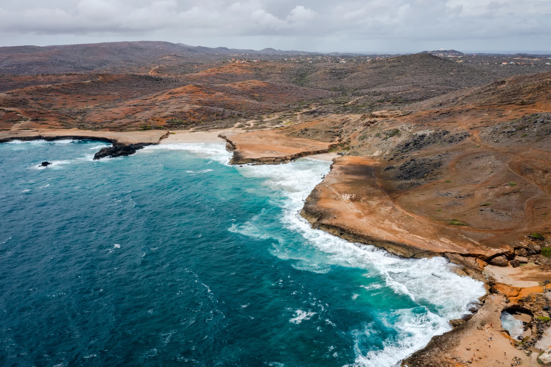 Aruba drone photography over Arikok National Park
