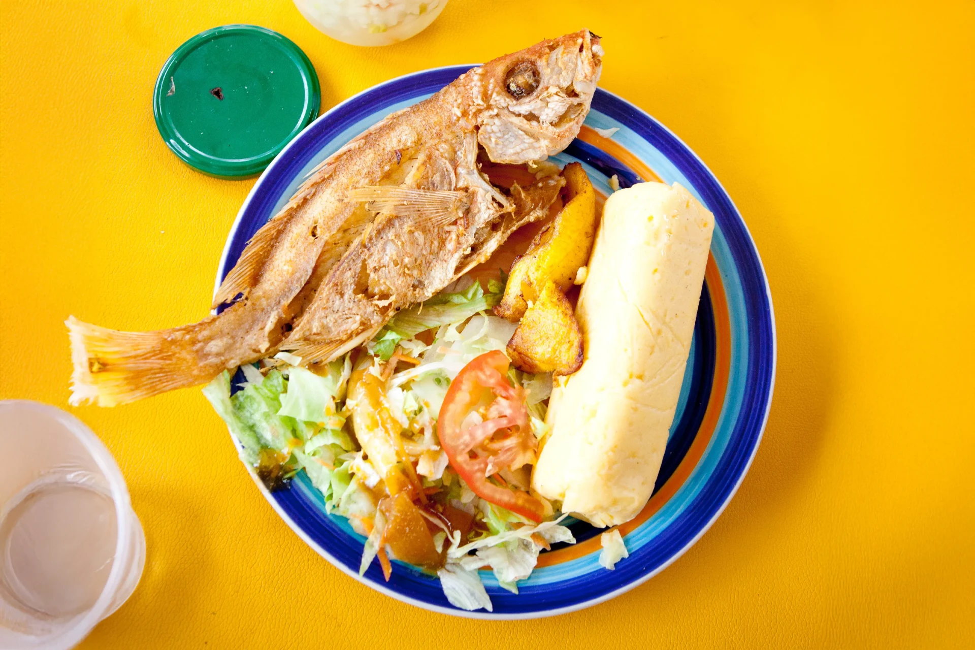 Curacao sea food fried red snapper