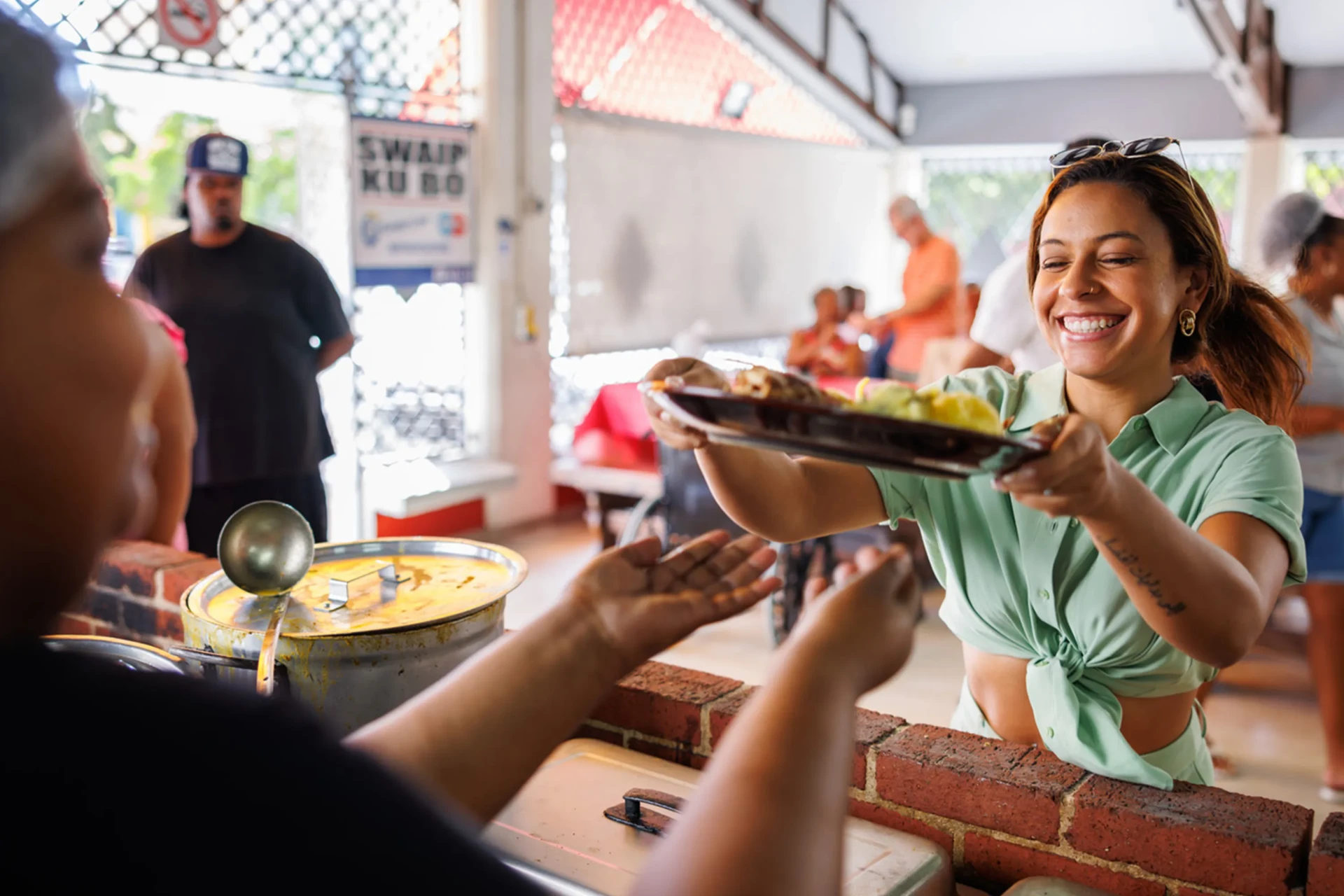 Curacao Plasa Bieu market restaurant