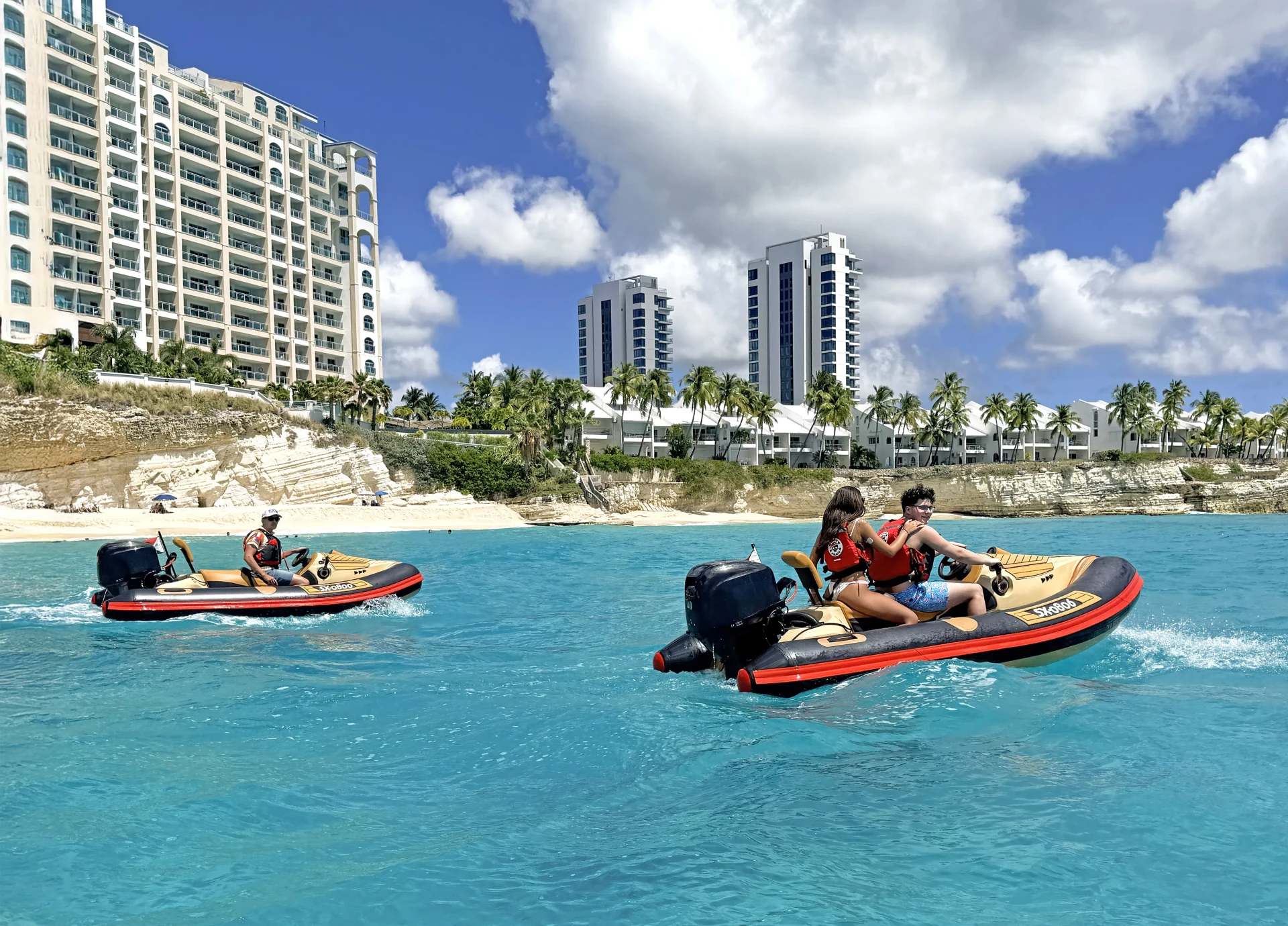 Yoho Pirates along the coastline of St. Maarten