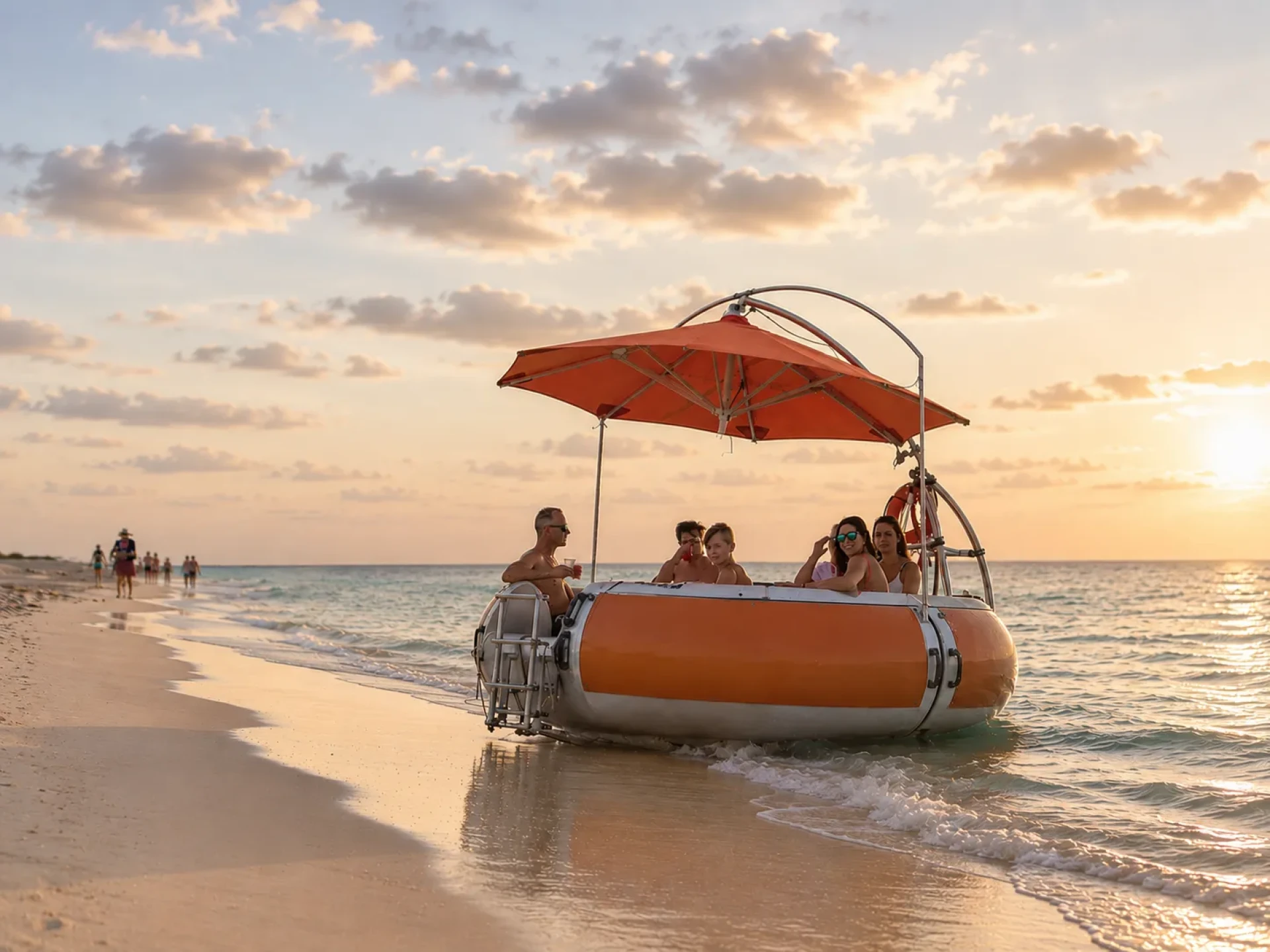Private Aqua Donut Boat Rental for Sunset Sail in Aruba 2026