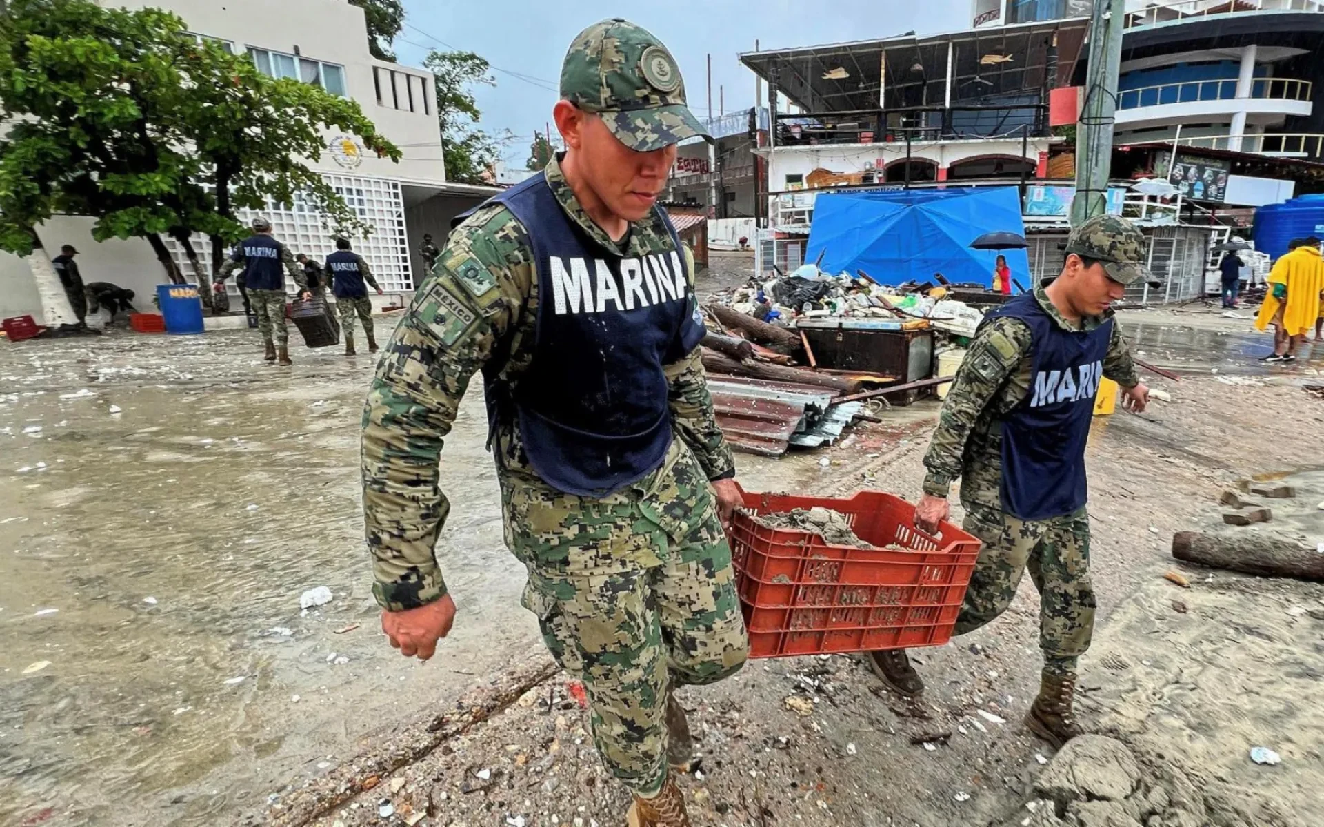Emergency response team after Hurricane Erick slams Mexico