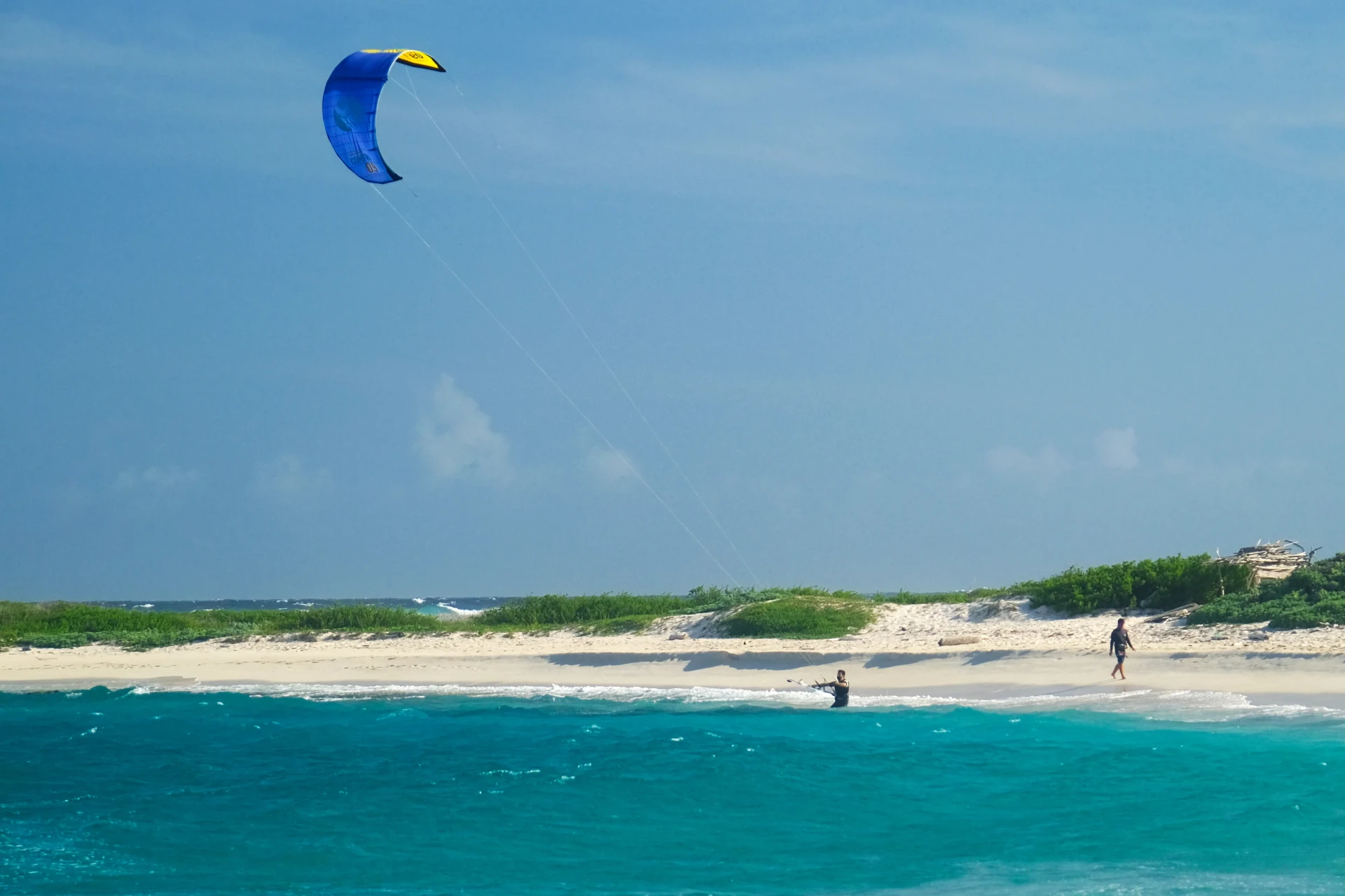 Kitesurfer at Boca Grandi Aruba