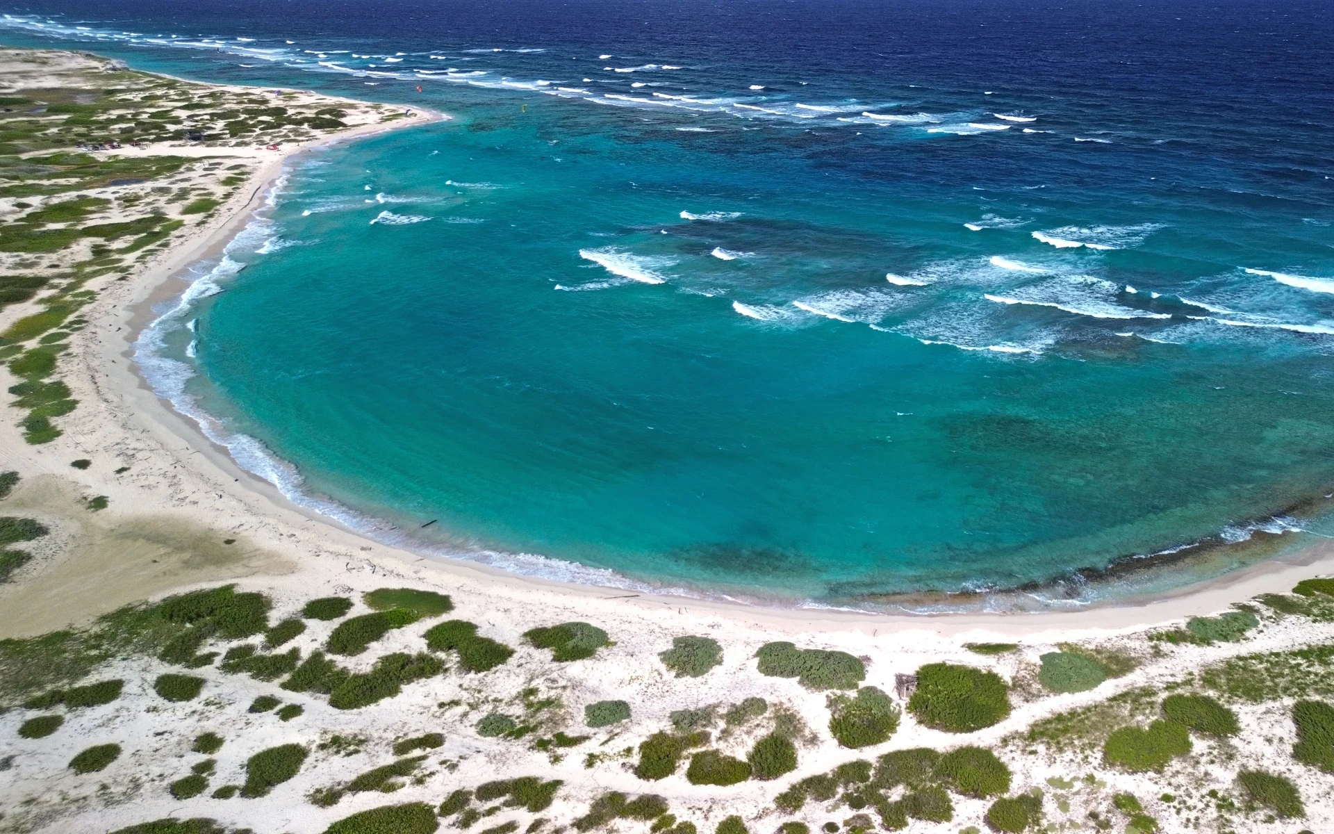 Boca Grandi Aruba drone shot