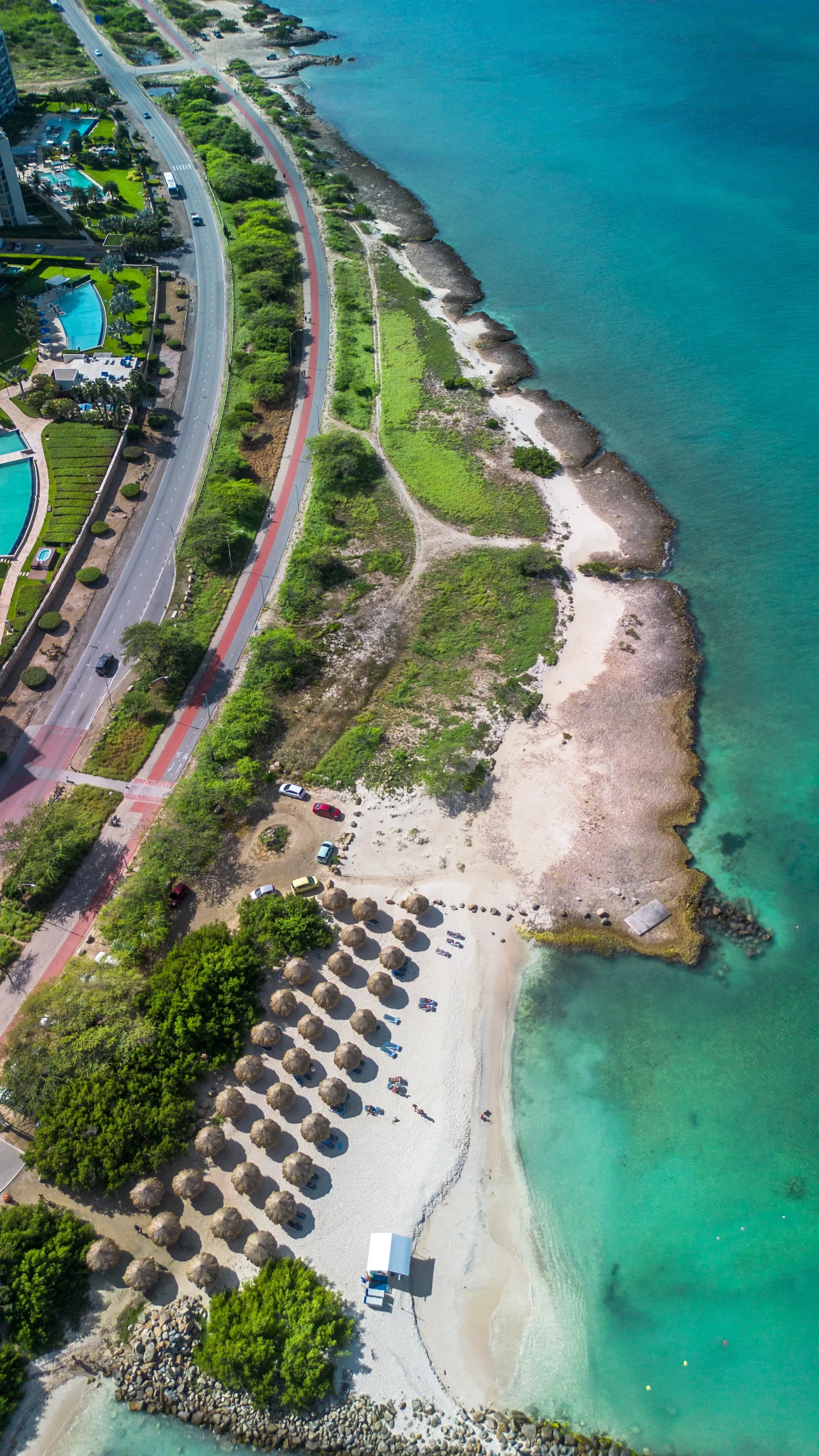 Juanita Beach Aruba drone photo