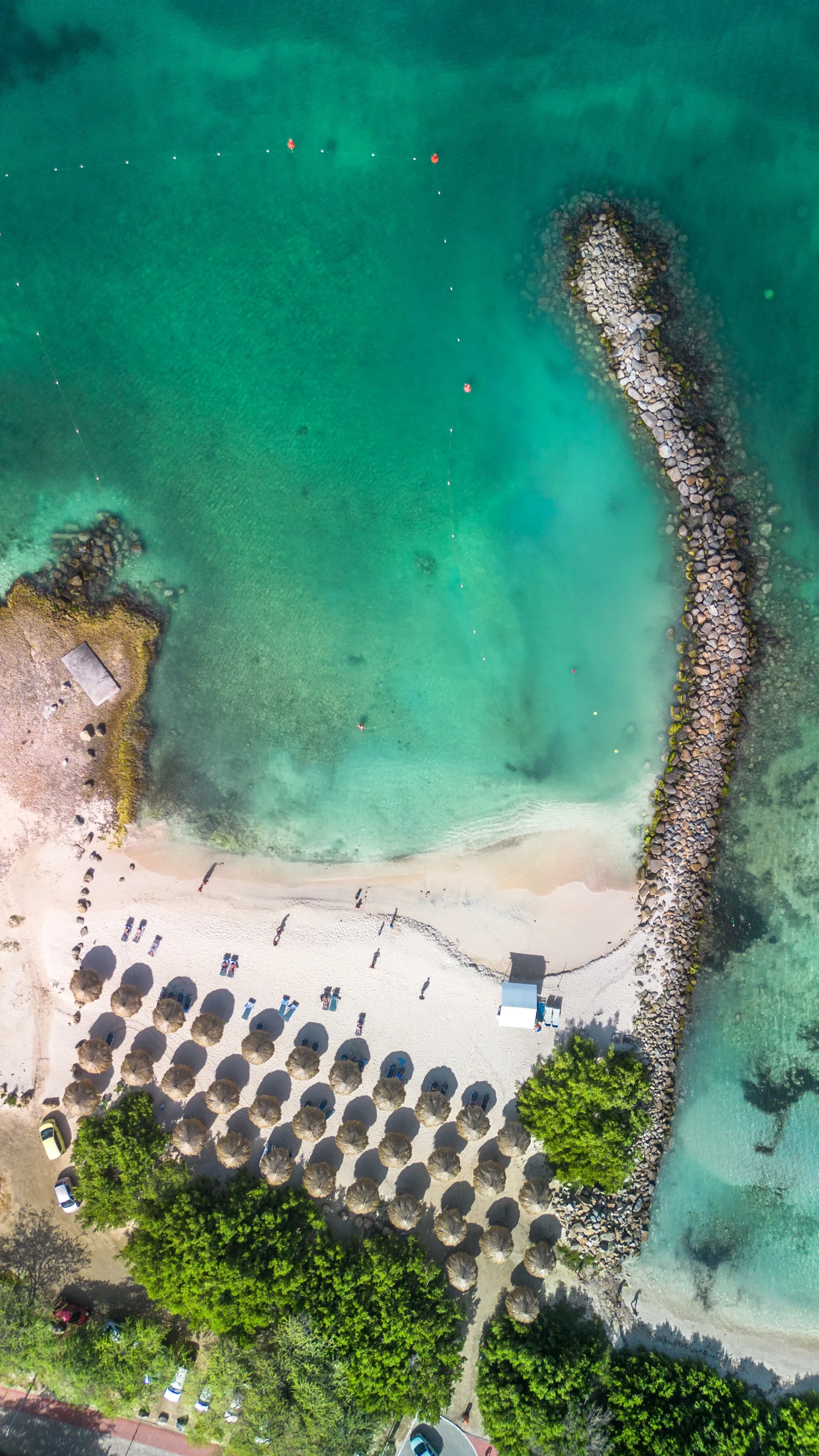 Juanita Beach Aruba drone photo