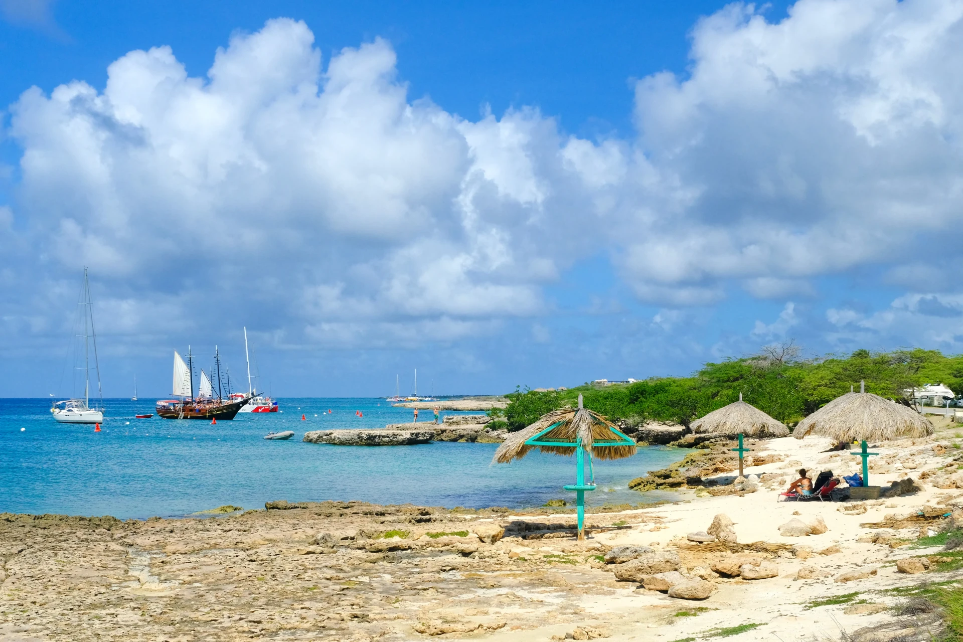 Palapas at Malmok Beach Aruba