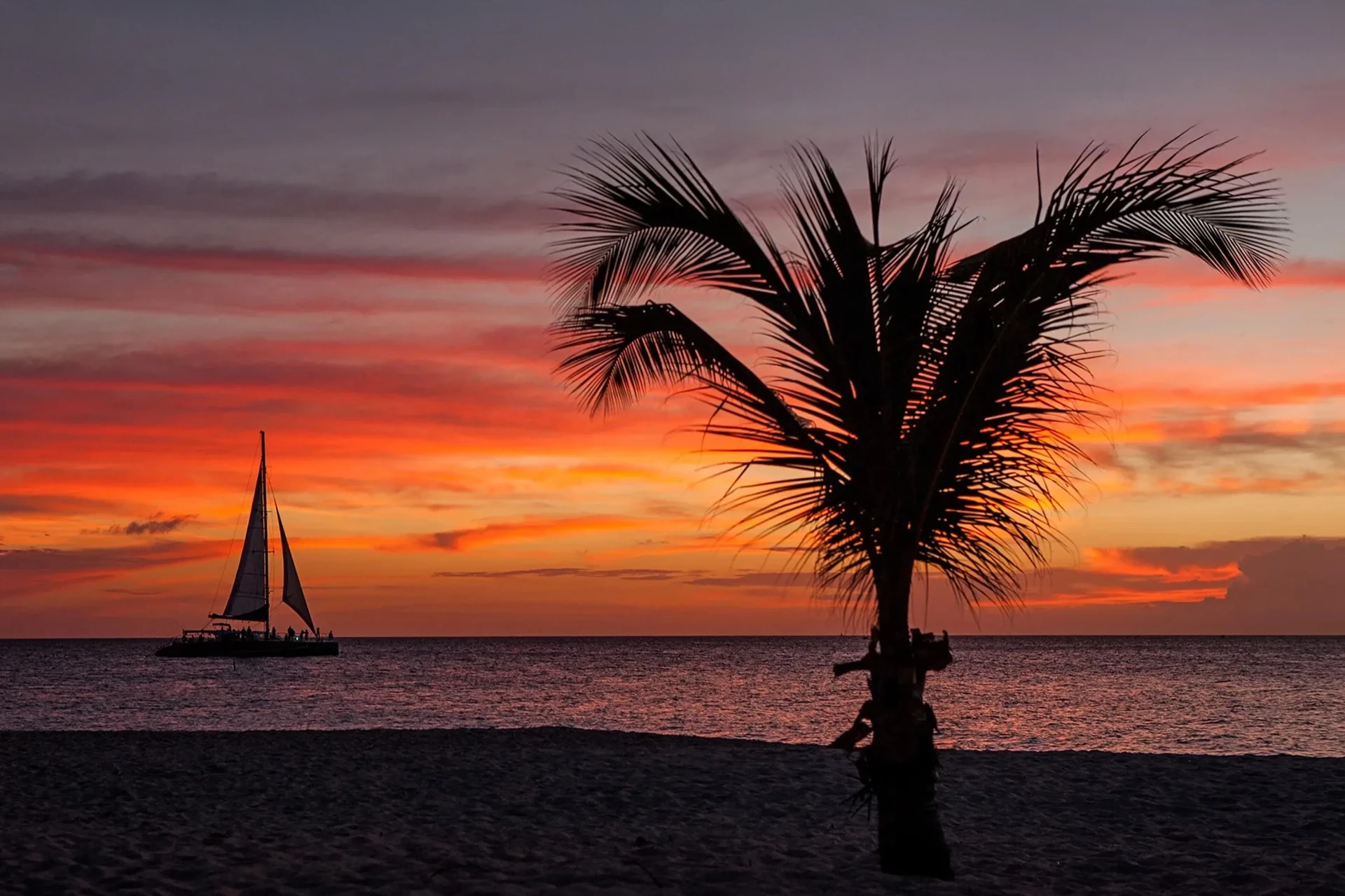 Sunset sail at Palm Beach Aruba